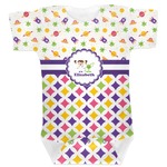 Girl's Space & Geometric Print Baby Bodysuit 0-3 (Personalized)