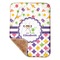 Girl's Space & Geometric Print Sherpa Baby Blanket - 30" x 40" w/ Name or Text