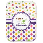 Girl's Space & Geometric Print Baby Swaddling Blanket (Personalized)