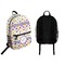 Girl's Space & Geometric Print Backpack front and back - Apvl
