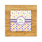 Girl's Space & Geometric Print Bamboo Trivet with 6" Tile - FRONT