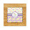 Girl's Space & Geometric Print Bamboo Trivet with Ceramic Tile Insert (Personalized)