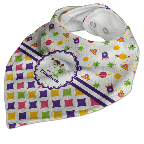 Girl's Space & Geometric Print Bandana Closed