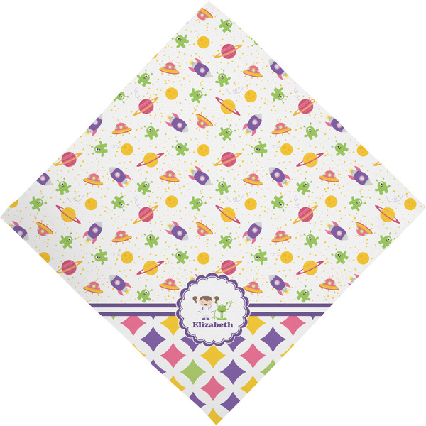 Girl's Space & Geometric Print Bandana - Full View
