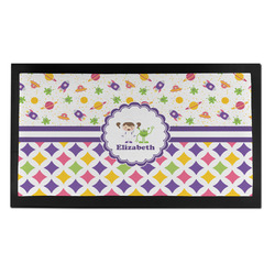 Girl's Space & Geometric Print Bar Mat - Small (Personalized)