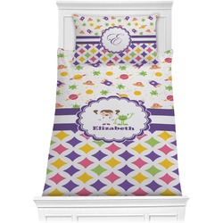 Girl's Space & Geometric Print Comforter Set - Twin XL (Personalized)