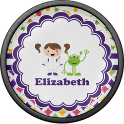 Girl's Space & Geometric Print Cabinet Knob (Black) (Personalized)