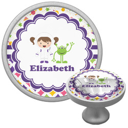Girl's Space & Geometric Print Cabinet Knob (Personalized)