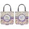 Girl's Space & Geometric Print Canvas Tote - Front and Back