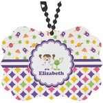 Girl's Space & Geometric Print Rear View Mirror Charm (Personalized)