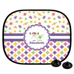 Girl's Space & Geometric Print Car Side Window Sun Shade (Personalized)