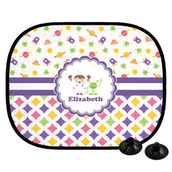 Girl's Space & Geometric Print Car Side Window Sun Shade (Personalized)
