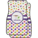 Girl's Space & Geometric Print Car Floor Mats (Front Seat) (Personalized)