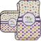 Girl's Space & Geometric Print Car Floor Mats Set - 2 Front & 2 Back (Personalized)