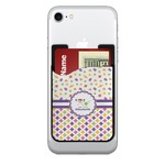 Girl's Space & Geometric Print 2-in-1 Cell Phone Credit Card Holder & Screen Cleaner (Personalized)