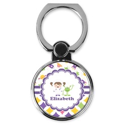 Girl's Space & Geometric Print Cell Phone Ring Stand & Holder (Personalized)