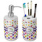 Girl's Space & Geometric Print Ceramic Bathroom Accessories Set (Personalized)