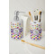 Girl's Space & Geometric Print Ceramic Bathroom Accessories - LIFESTYLE (toothbrush holder & soap dispenser)