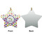 Girl's Space & Geometric Print Ceramic Flat Ornament - Star Front & Back (APPROVAL)