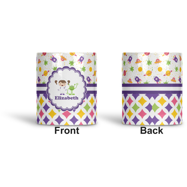 Girl's Space & Geometric Print Ceramic Pen Holder - Apvl