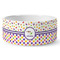 Girl's Space & Geometric Print Ceramic Dog Bowl - Large (Personalized)