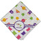 Girl's Space & Geometric Print Cloth Napkins - Personalized Dinner (Folded Four Corners)