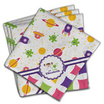 Girl's Space & Geometric Print Cloth Napkins (Set of 4) (Personalized)