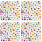 Girl's Space & Geometric Print Cloth Napkins - Personalized Lunch (APPROVAL) Set of 4