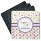 Girl's Space & Geometric Print Square Rubber Backed Coasters - Set of 4 (Personalized)