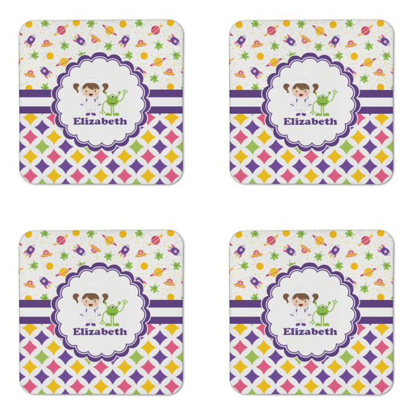 Girl's Space & Geometric Print Coaster Set - APPROVAL