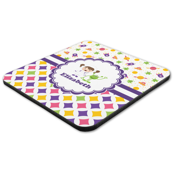 Girl's Space & Geometric Print Coaster Set - FLAT (one)