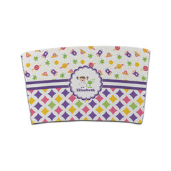 Girl's Space & Geometric Print Coffee Cup Sleeve (Personalized)