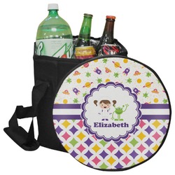 Girl's Space & Geometric Print Collapsible Cooler & Seat (Personalized)