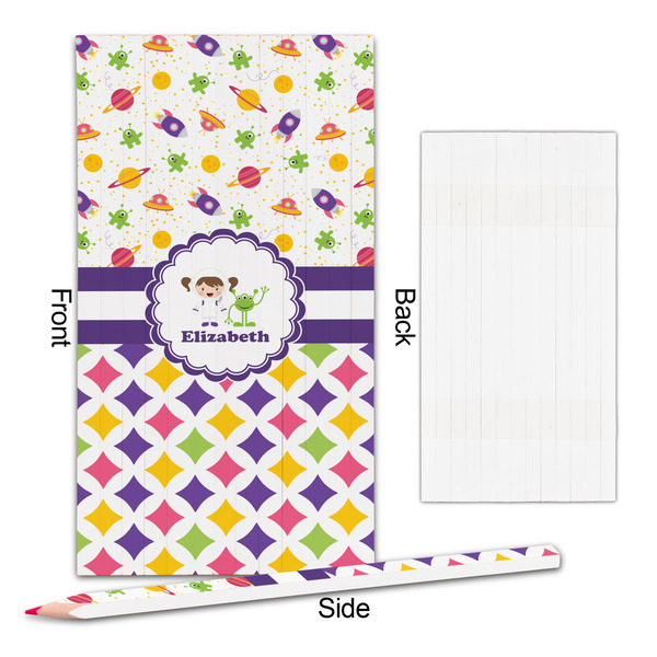 Girl's Space & Geometric Print Colored Pencils - Approval