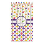 Girl's Space & Geometric Print Colored Pencils (Personalized)