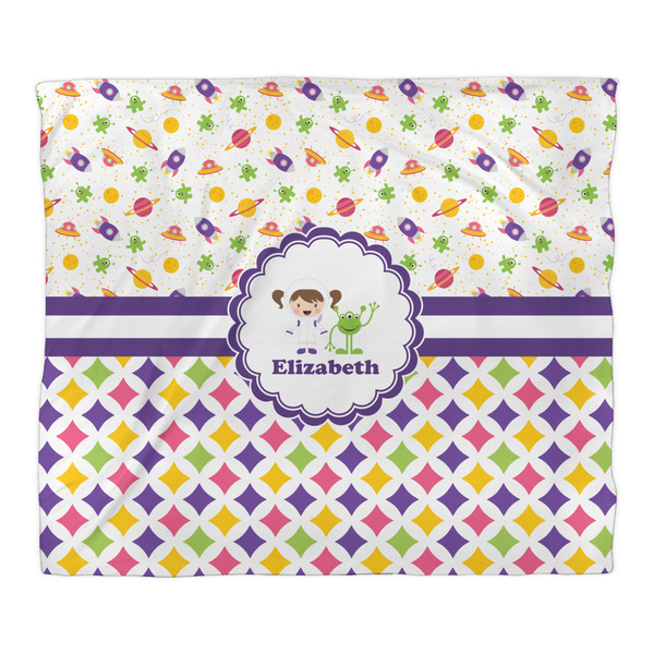 Girl's Space & Geometric Print Comforter - King - Front