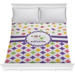 Girl's Space & Geometric Print Comforter - Full / Queen (Personalized)