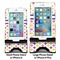 Girl's Space & Geometric Print Compare Phone Stand Sizes - with iPhones