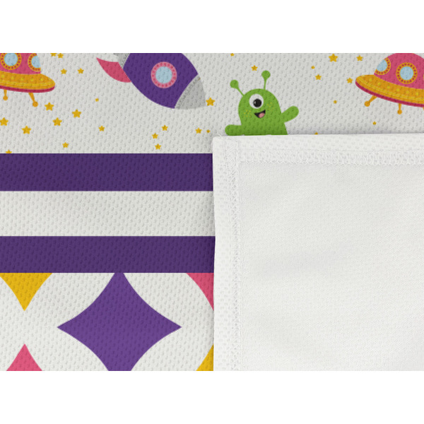 Girl's Space & Geometric Print Cooling Towel- Detail