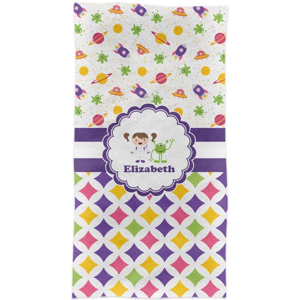 Girl's Space & Geometric Print Crib Comforter/Quilt - Apvl