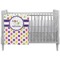 Girl's Space & Geometric Print Crib Comforter / Quilt (Personalized)