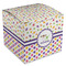 Girl's Space & Geometric Print Cube Favor Gift Box - Front/Main