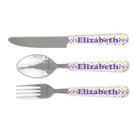 Girl's Space & Geometric Print Cutlery Set (Personalized)