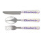 Girl's Space & Geometric Print Cutlery Set (Personalized)