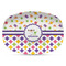 Girl's Space & Geometric Print Plastic Platter - Microwave & Oven Safe Composite Polymer (Personalized)