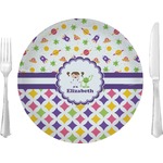 Girl's Space & Geometric Print 10" Glass Lunch / Dinner Plates - Single or Set (Personalized)