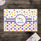 Girl's Space & Geometric Print Disposable Paper Placemat - In Context