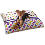 Girl's Space & Geometric Print Dog Bed - Small w/ Name or Text