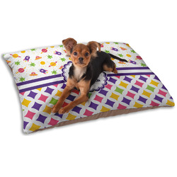 Girl's Space & Geometric Print Dog Bed - Small w/ Name or Text