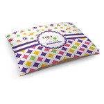 Girl's Space & Geometric Print Dog Bed - Medium w/ Name or Text